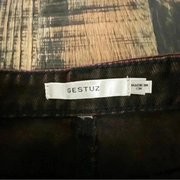 Gestuz Jamilla Long Denim Bitter Chocolate Skirt Size EU 44 US 12 - Picture 8 of 14
